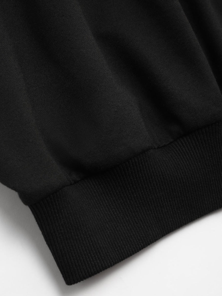 Drawstring Pattern Kangaroo Pocket Print Loose Hoodie AT9019