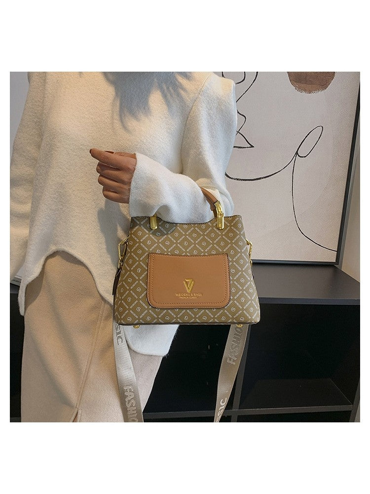 Women Patchwork Printing Shoulder Bag Handbags OT100