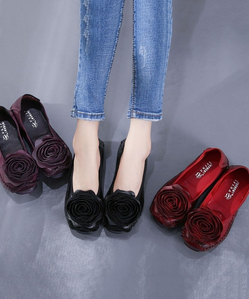 Purple Penny Loafers Cowhide Leather Soft Penny Loafers LY0160