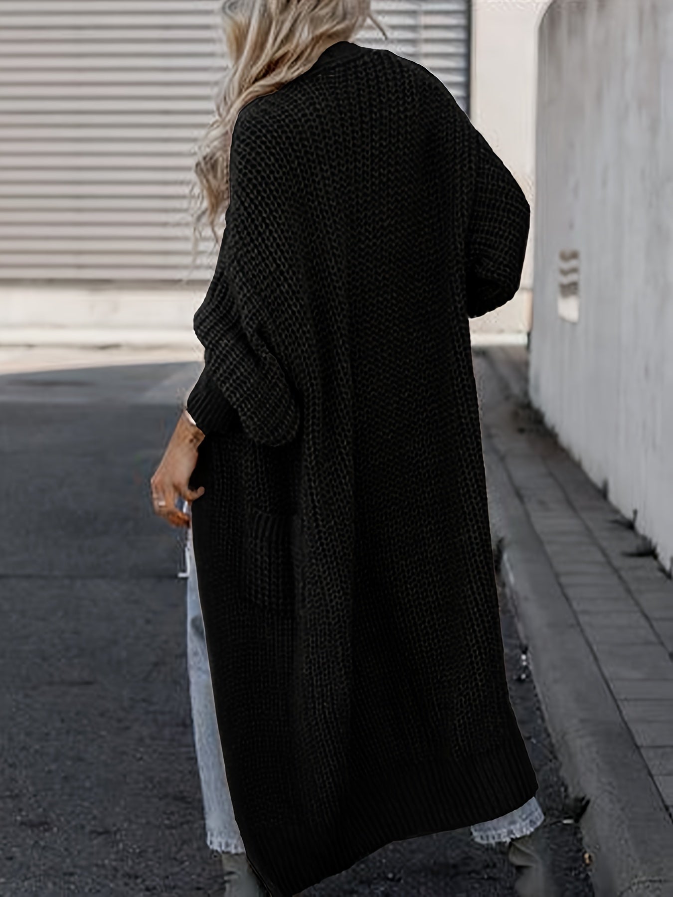 Solid Open Front Pocket Cardigan DN6321 Furdela