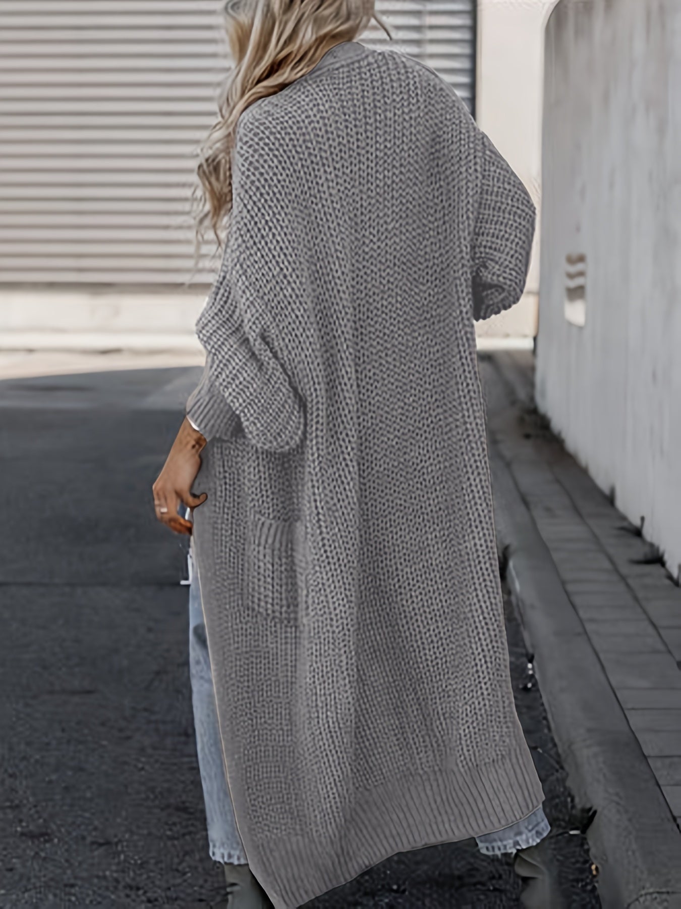 Solid Open Front Pocket Cardigan DN6321 Furdela