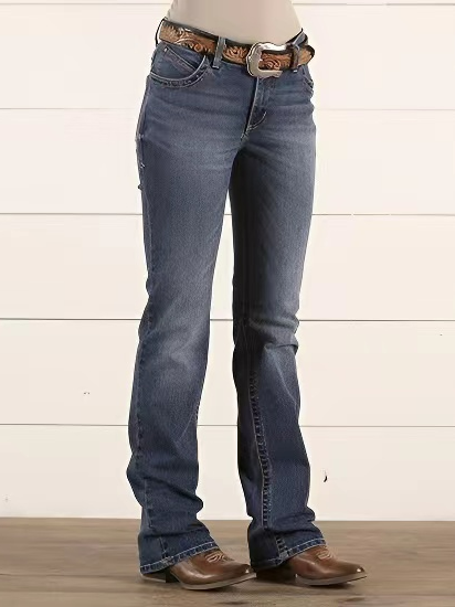 Casual Plain Denim Jean Without Belt WK99