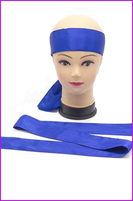 Blank No Logo Satin Hair Silk Head Wrap Tie - Furdela