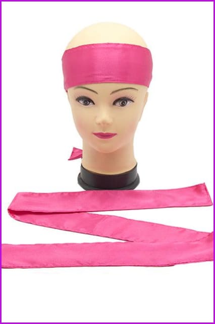 Blank No Logo Satin Hair Silk Head Wrap Tie - Furdela