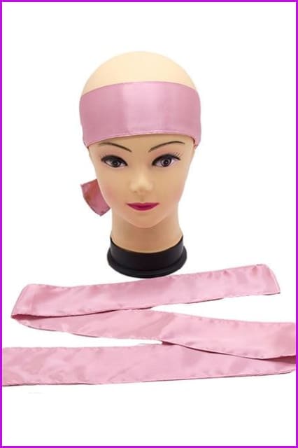 Blank No Logo Satin Hair Silk Head Wrap Tie - Furdela