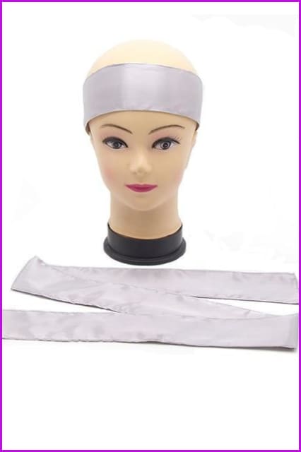 Blank No Logo Satin Hair Silk Head Wrap Tie - Furdela