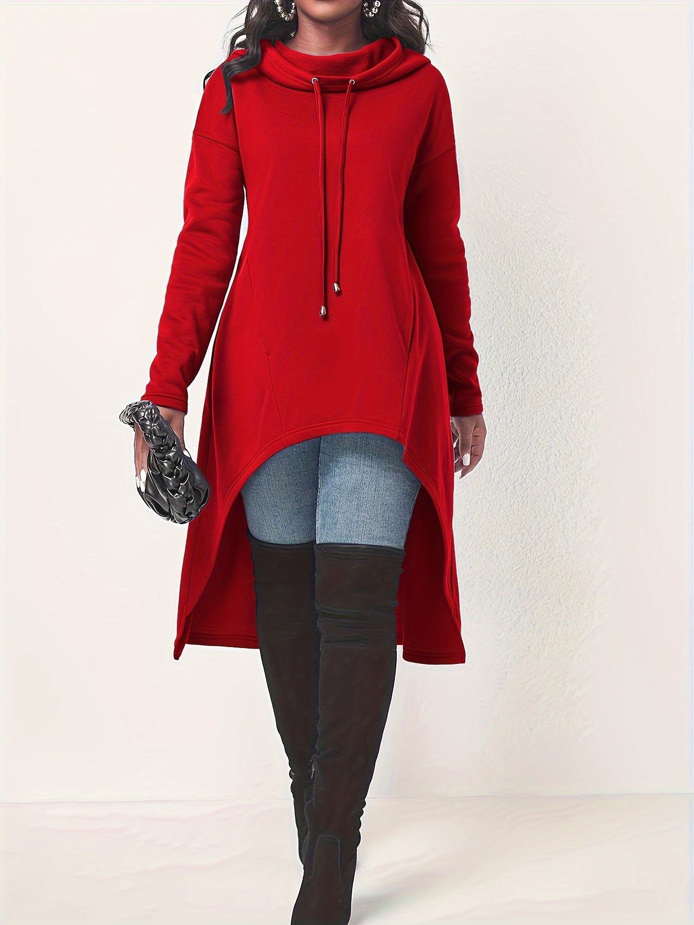 Casual Long Sleeve Drawstring Hoodie Sweatshirt KR0741 Furdela