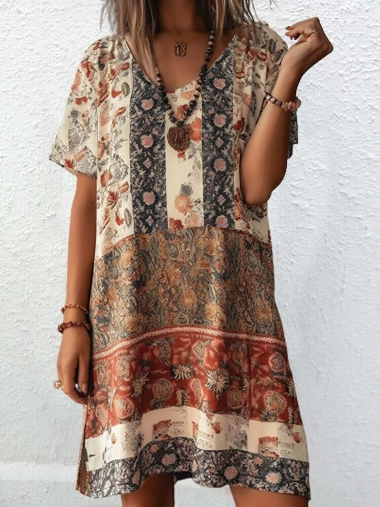 Womens Loose Ethnic Casual Dress QA55