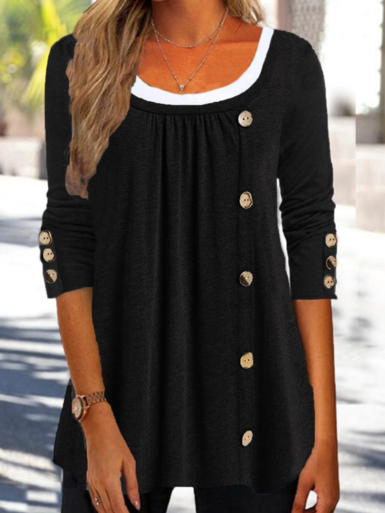 Plain Casual Loose T-Shirt QH118