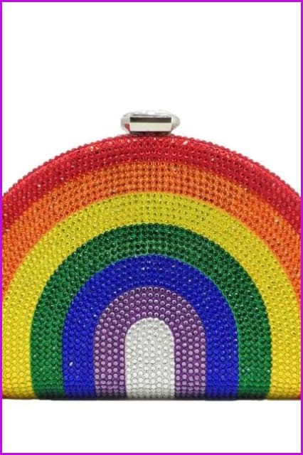 Crystal Rainbow Clutch Bag DC325 - Furdela