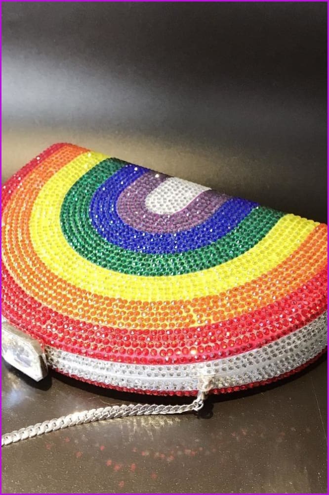 Crystal Rainbow Clutch Bag DC325 - Furdela