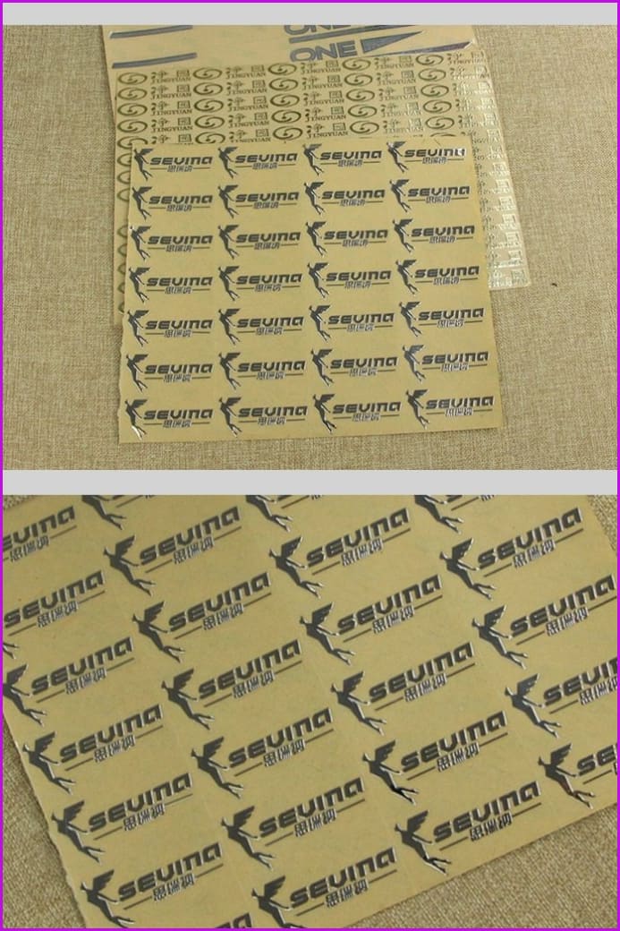 Custom Logo Computer Luxury Metallic Foil Metal Stickers - Furdela