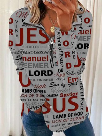 Vacation Cotton-Blend Stand Collar Loose Hoodies & Tunic Sweatshirt QAS57
