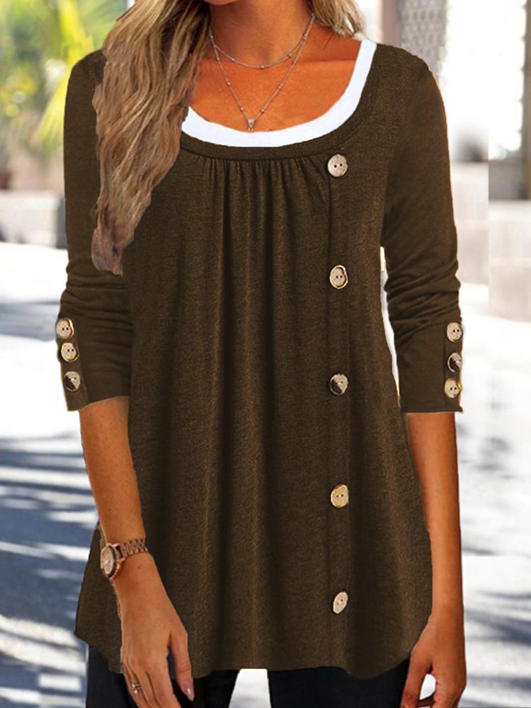 Plain Casual Loose T-Shirt QH118