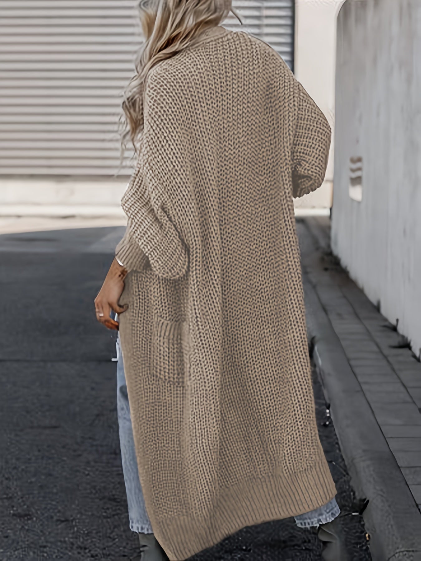 Solid Open Front Pocket Cardigan DN6321 Furdela