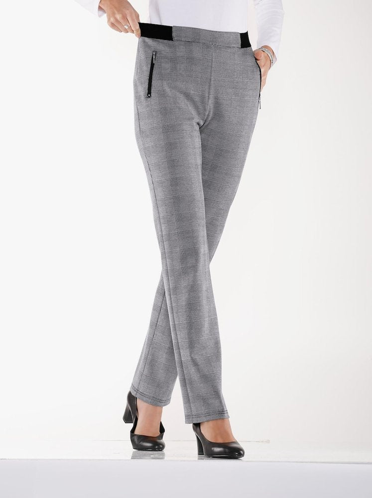 Women's Regular Fit Plaid Fashion Pants WK105