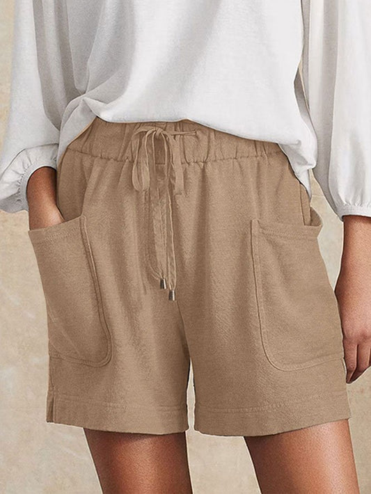 women's knitted casual Knitted Loose Casual Shorts  QB117