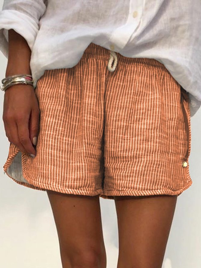 Women's Elastic Waist Summer Shorts Shorts QK97