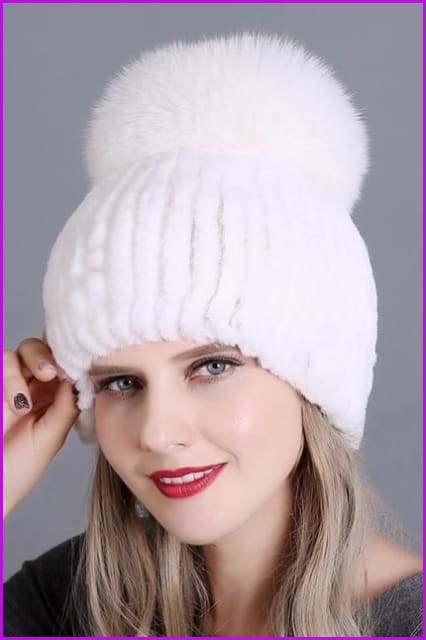 Luxury Mink Fur with Rabbit Fur Fluffy Ball Benies - Furdela Wholesale