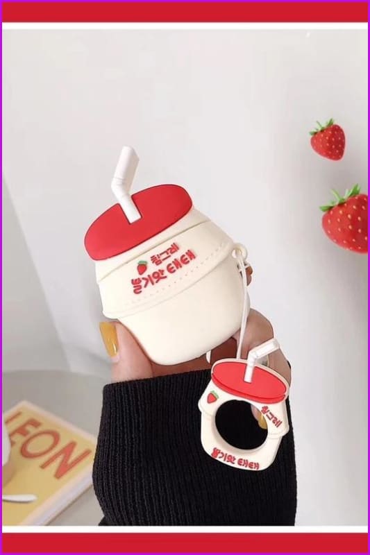 Pink/Yellow Fruity Milk Airpods Cases - Furdela