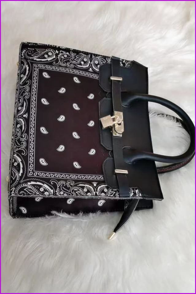 Vintage Print Handbag F1946 - Furdela