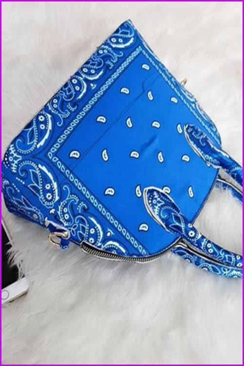 Vintage Print Handbag F1946 - Furdela