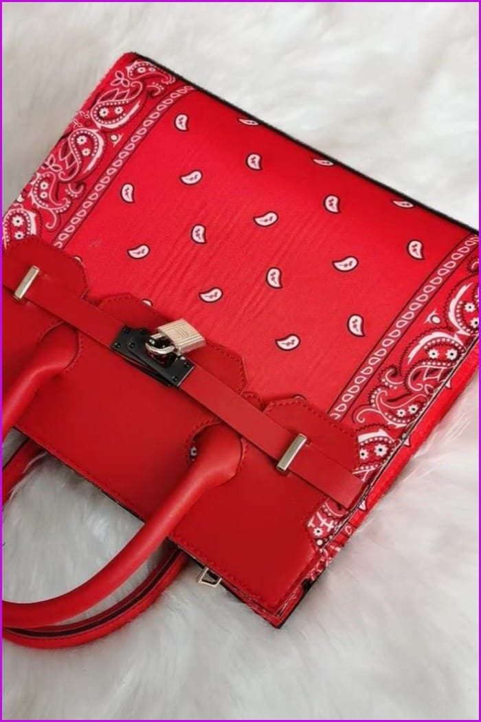 Vintage Print Handbag F1946 - Furdela