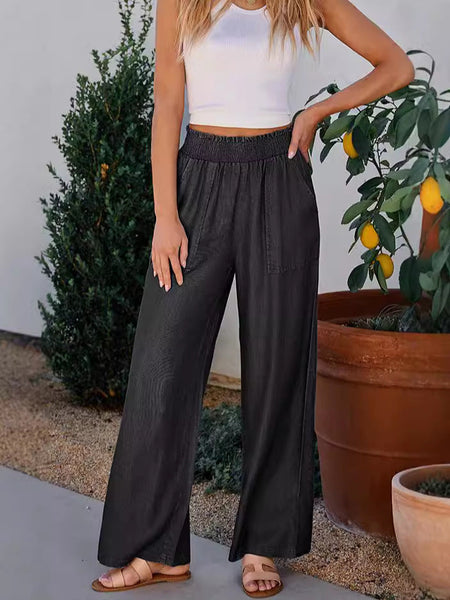 Loose Plain Casual Casual Pants WK63