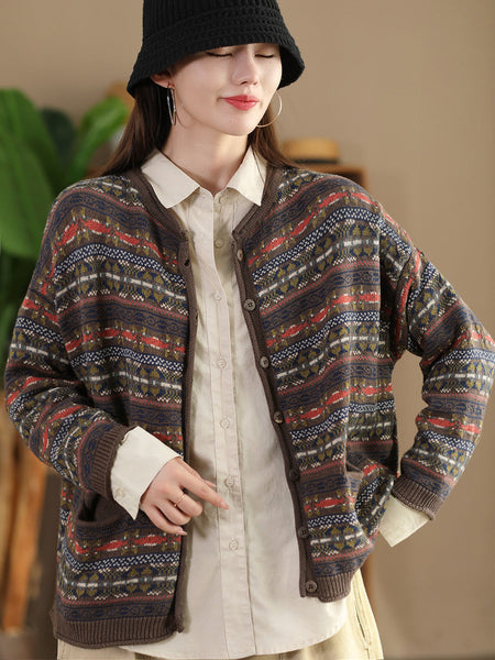 Women Autumn Cotton Knit Cardigan Sweater AT1022 ZMMM