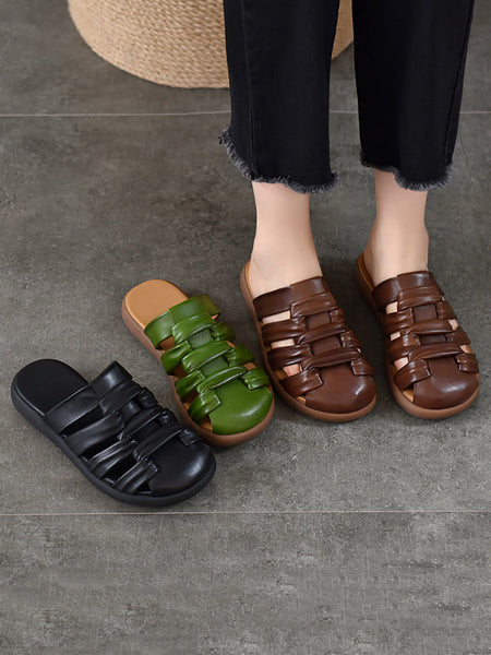 Casual Women Sandals Summer Genuine Leather FashionChic