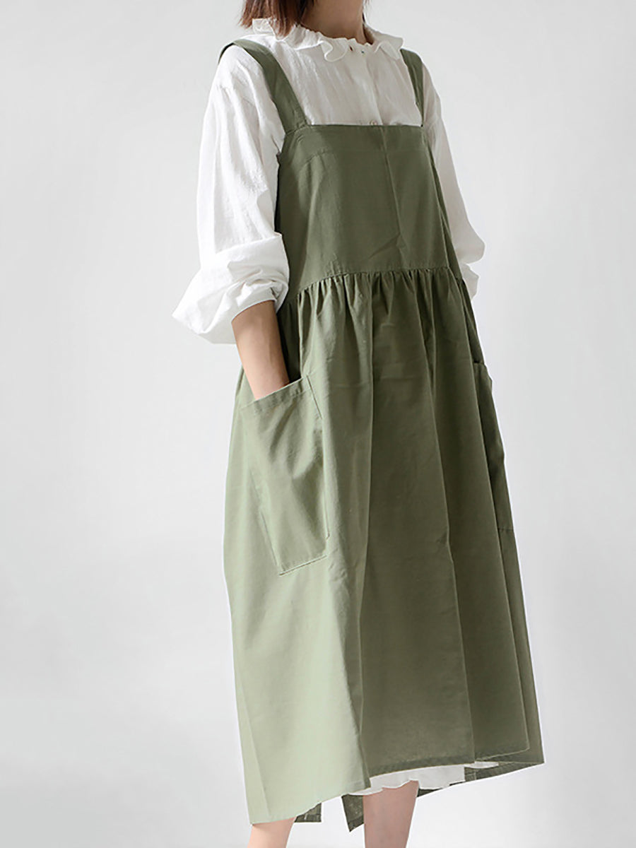Women Casual Solid Waterproof Cotton Apron SC1013 Ada Fashion
