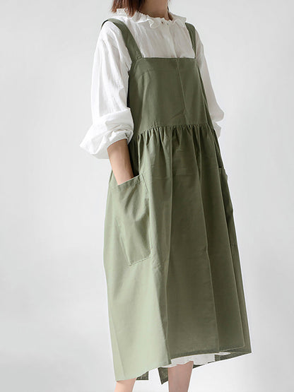 Women Casual Solid Waterproof Cotton Apron SC1013 Ada Fashion
