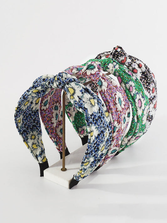 Women Artsy Floral Print Knot Hair Band KL1013 Ada Fashion