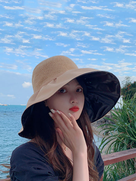 Women Summer Fashion Spliced Solid Sunproof Hat CC011 YWBG