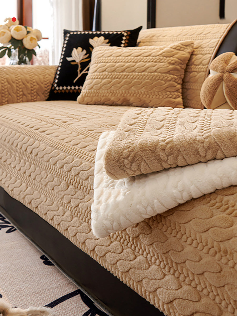 Winter Warm Solid Soft Fleece Casual Thick Soft Cushion QM033 PJHY