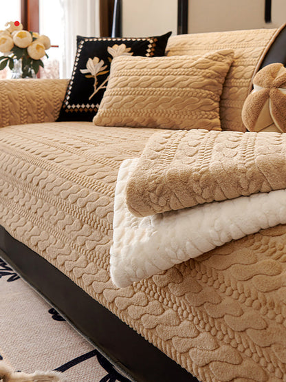 Winter Warm Solid Soft Fleece Casual Thick Soft Cushion QM033 PJHY