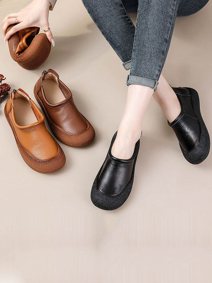 Women Autumn Casual Soft Leather Flat Shoes AS1007 BC