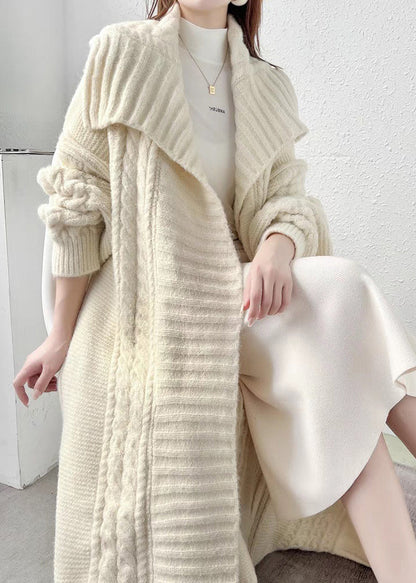 Loose Pink Pockets Hollow Out Wool Loose Cardigan Winter QC010 shopify