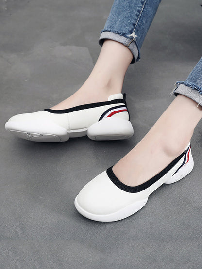 Women Summer Casual Leather Soft Spliced Flat Shoes UI1018 Ada Fashion