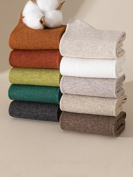 6 Pairs Women Casual Solid 100%Cotton Socks FD056 JIEX