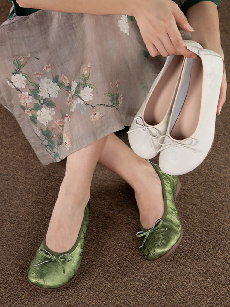 Women Vintage Summer Leather Flower Knurling Flat Shoes TY1029 Ada Fashion