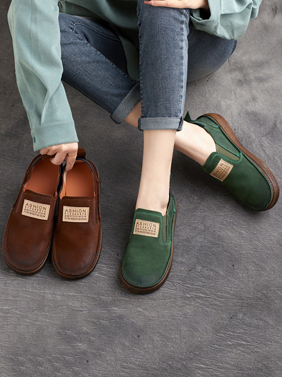 Women Summer Casual Suded Leather Flat Shoes ZZ1039 Ada Fashion