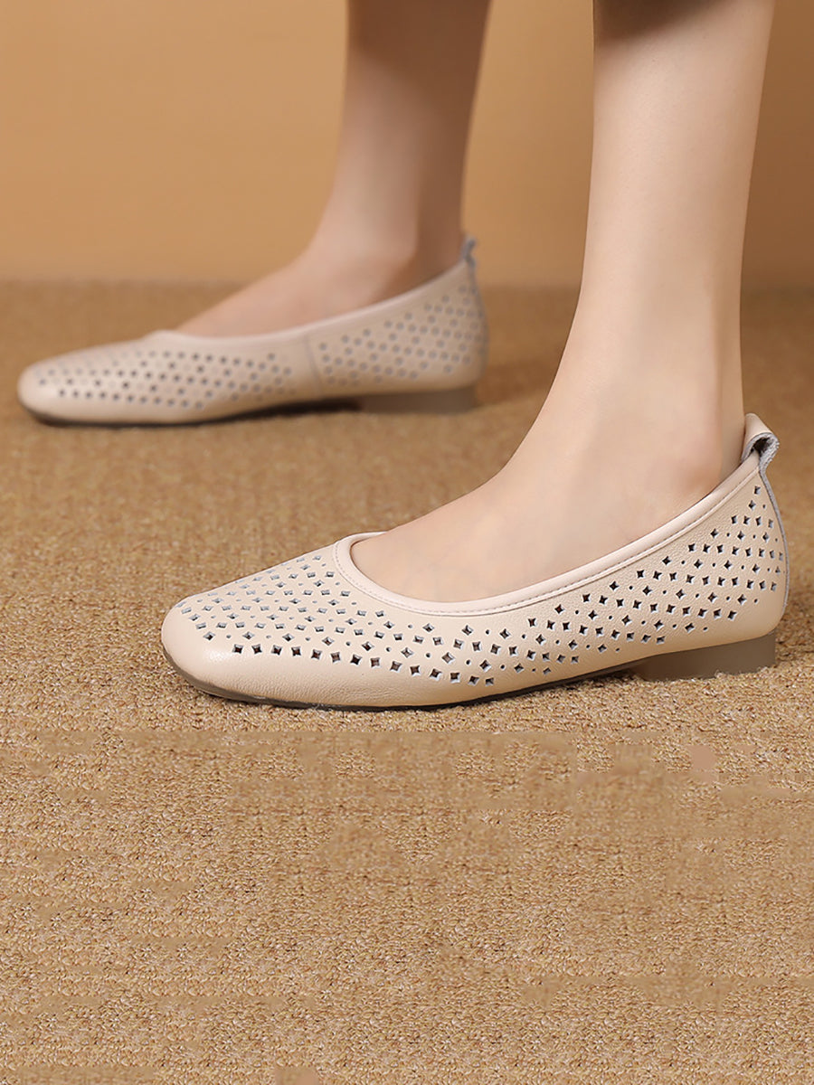 Heel Out Low Casual Shoes Summer Hollow Women FashionChic