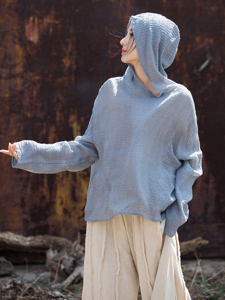 Women Summer Casual Solid Thin Hooded Sunproof Shirt CV1014 Ada Fashion