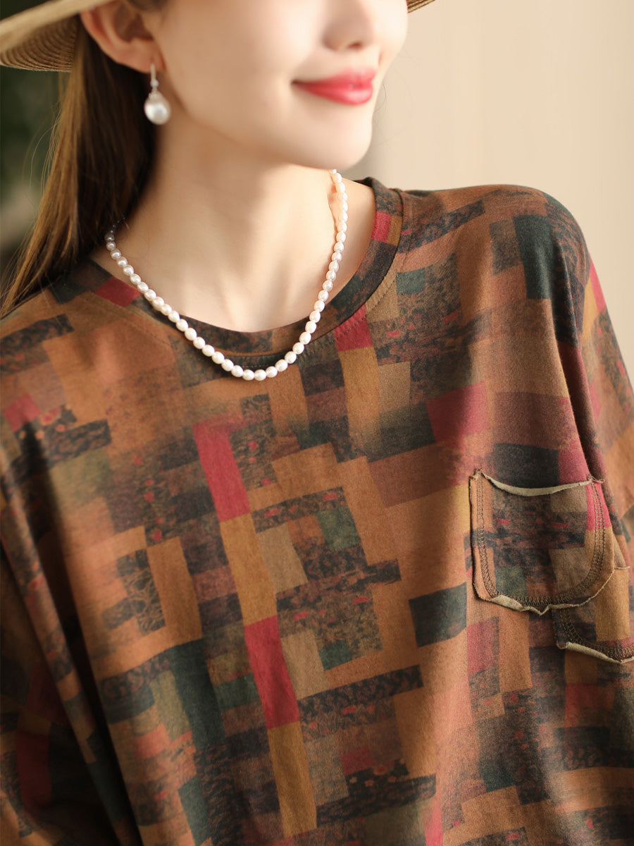 Women Casual Summer Print Loose Cotton Shirt XX1008 Ada Fashion