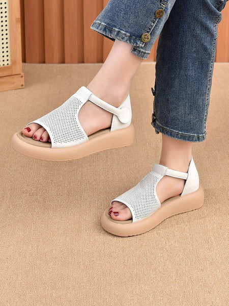 Summer Sandals Casual Leather Women Platfrom FashionChic