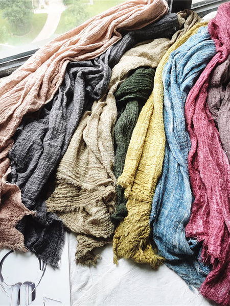 Winter Artsy Pure Color Fold Shawl Scarf AX1012 Genistyle Shop