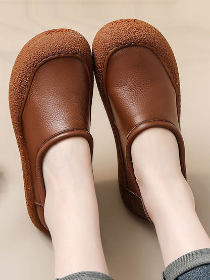 Women Autumn Casual Soft Leather Flat Shoes AS1007 BC