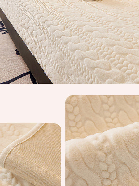 Winter Warm Solid Soft Fleece Casual Thick Soft Cushion QM033 PJHY