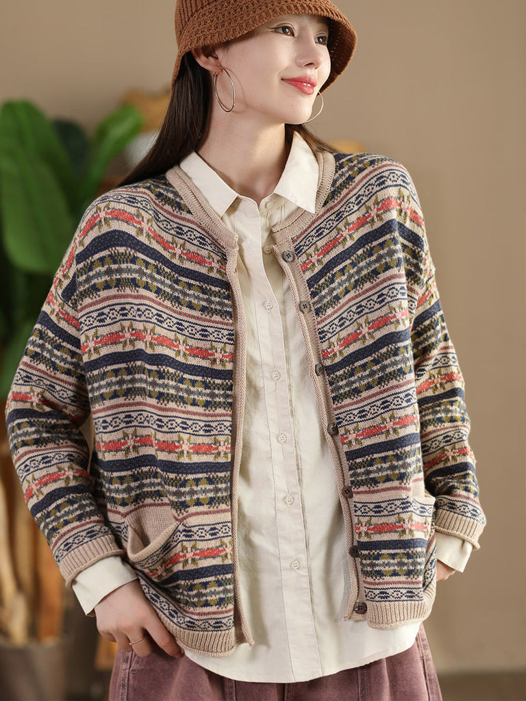 Women Autumn Cotton Knit Cardigan Sweater AT1022 ZMMM